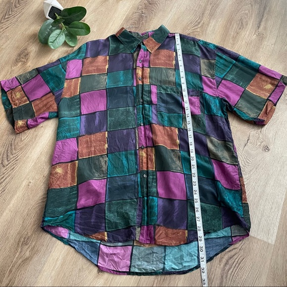 ORIGINAL LABEL NOVIN | VINTAGE 100% SILK SHIRT - Picture 6 of 6